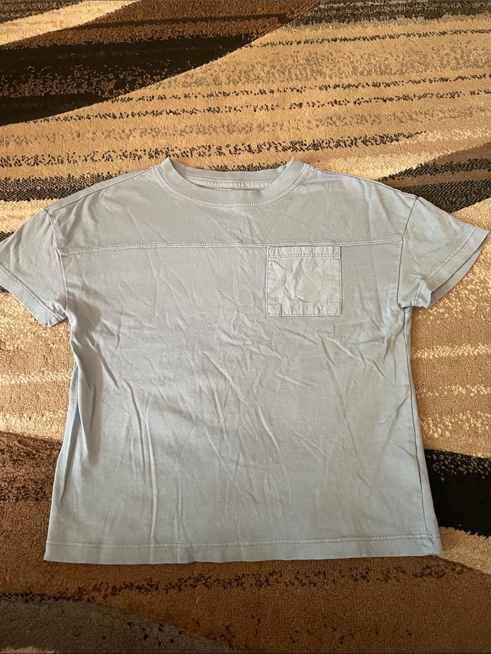 Cat & Jack Light Blue Pocket Crewneck T-Shirt for boys